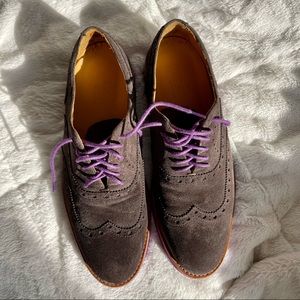 Bold! Society men’s *used* grey suede wingtip dress shoes